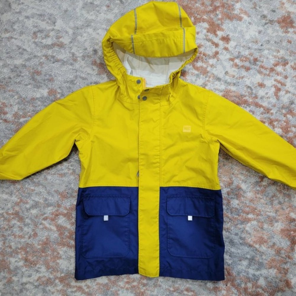 MEC Blue and Yellow Rain Jacket - Size 3